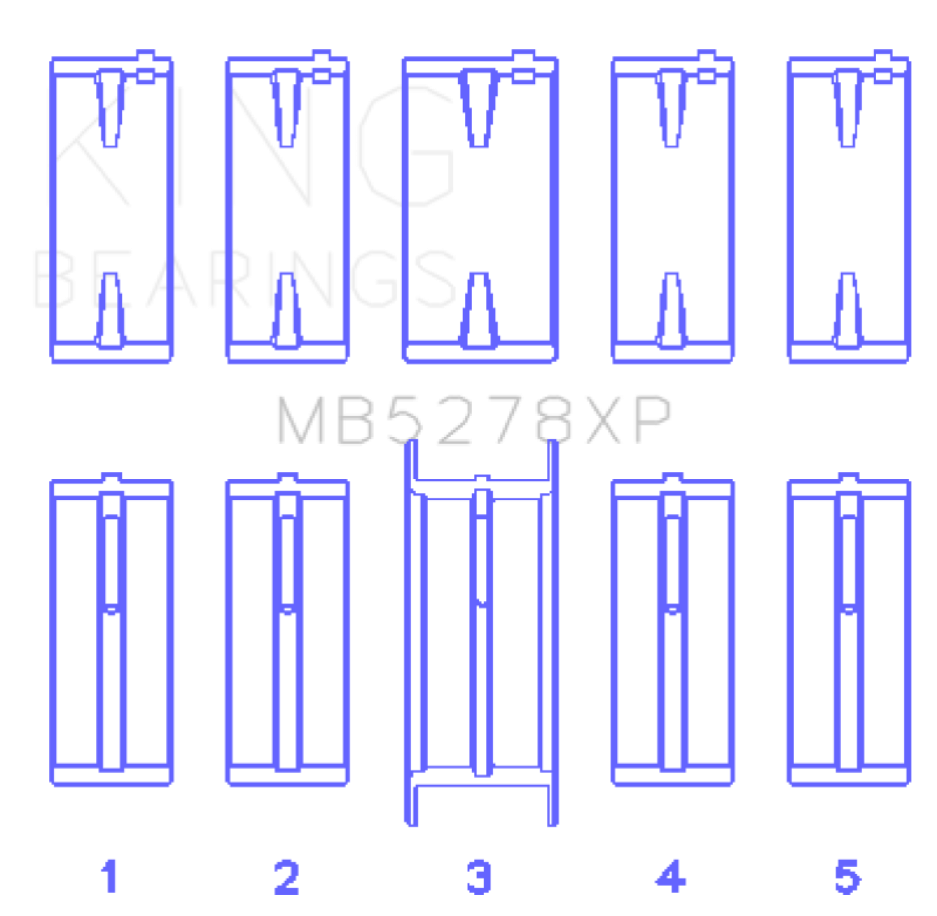 Picture of King Engine Bearings KING Performance Main Bearings - MB5278XP0.25