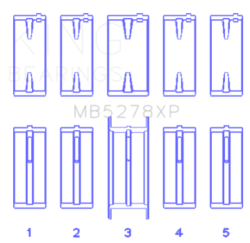 Picture of King Engine Bearings KING Performance Main Bearings - MB5278XP0.25