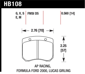 Picture of Hawk Performance HAWK Blue 9012 Brake Pad Sets - HB108E.560