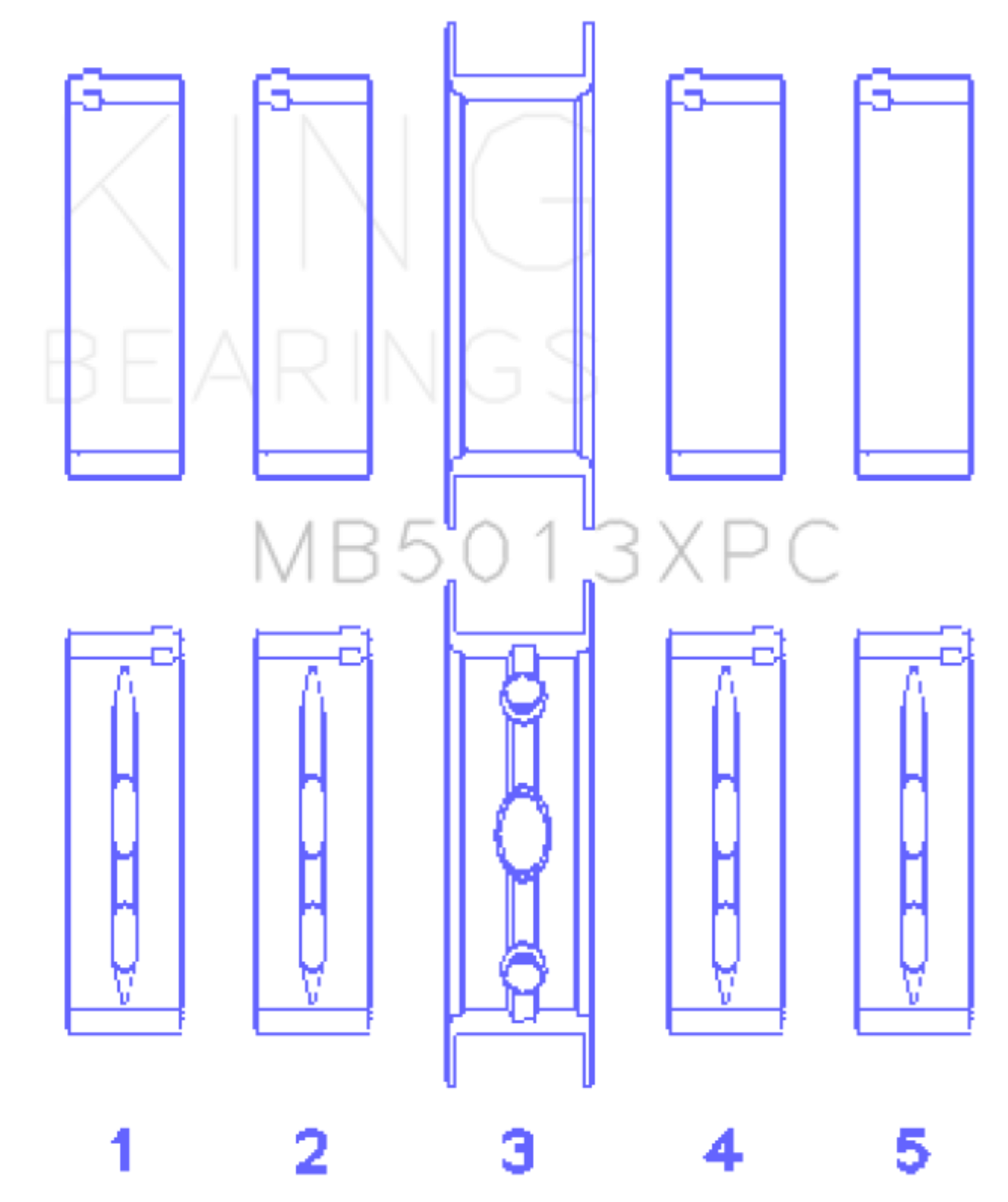 Picture of King Engine Bearings KING Performance Main Bearings - MB5013XPC