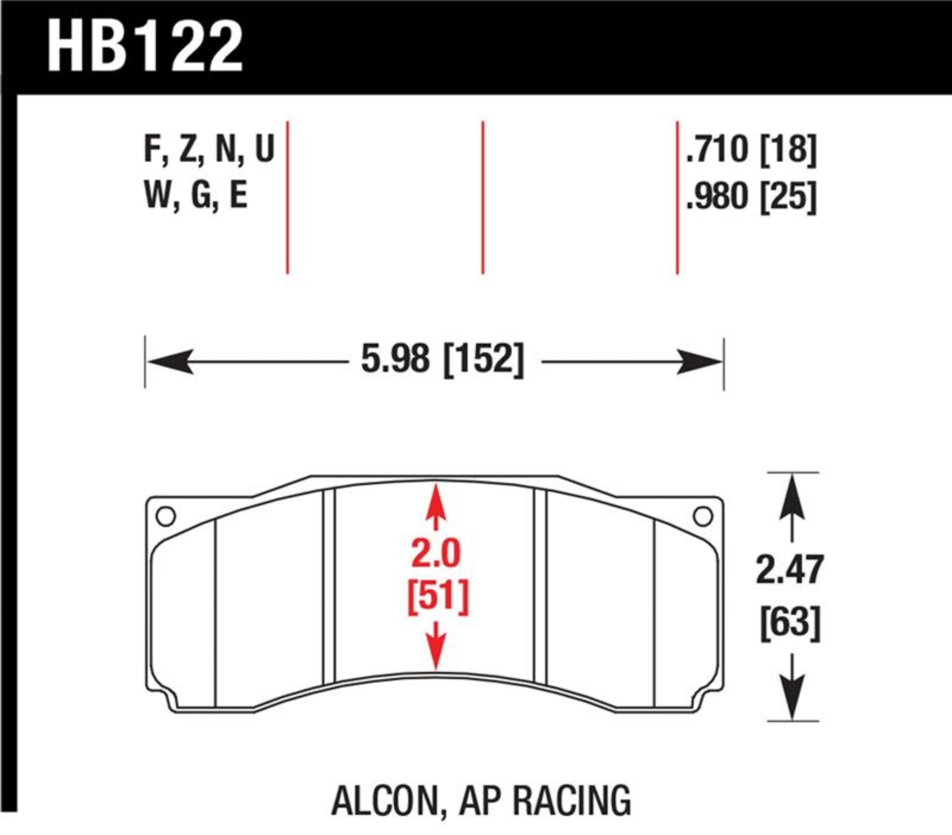 Picture of Hawk Performance HAWK HP+ Brake Pad Sets - HB122N.710