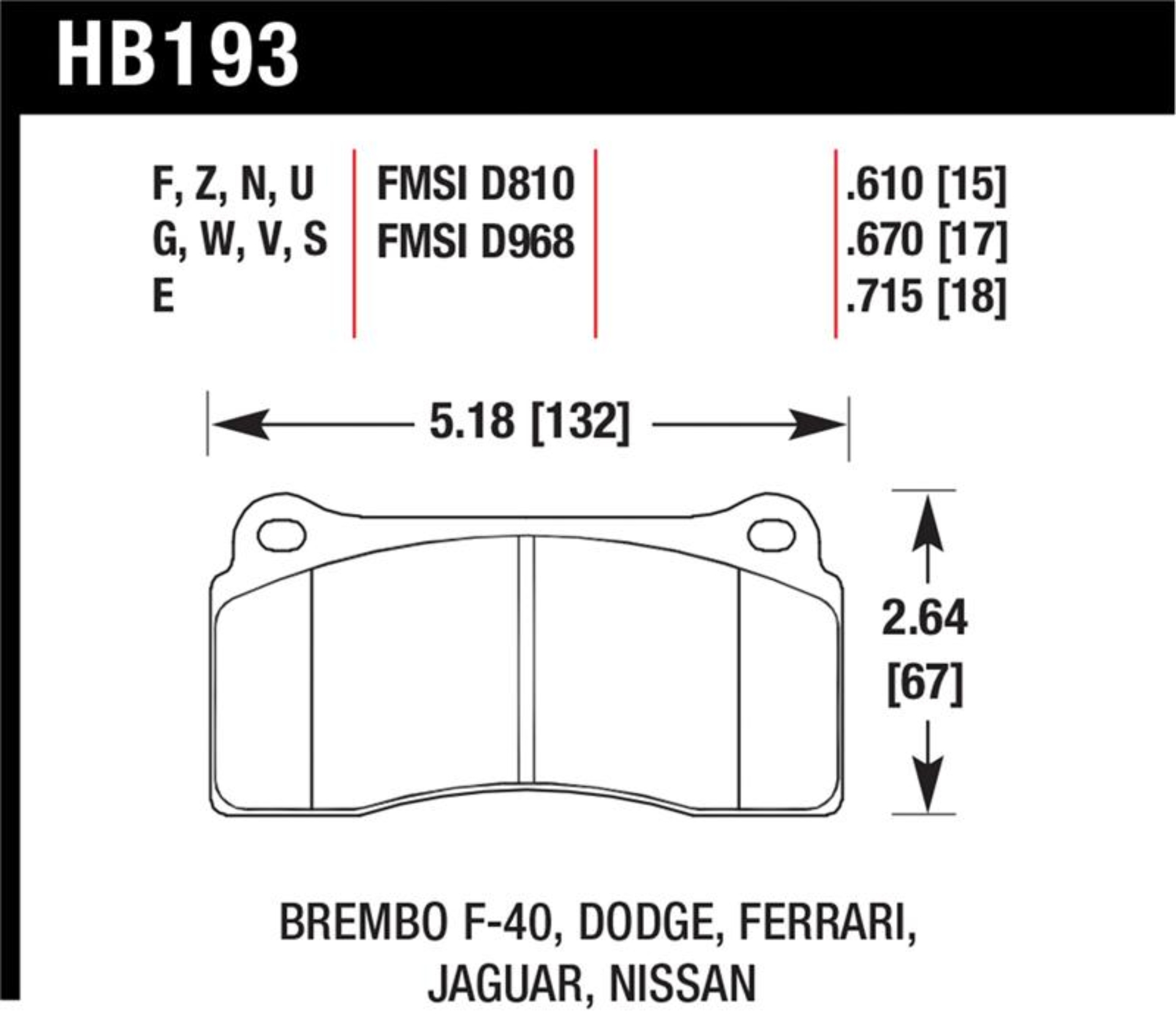 Picture of Hawk Performance HAWK Blue 9012 Brake Pad Sets - HB193E.670