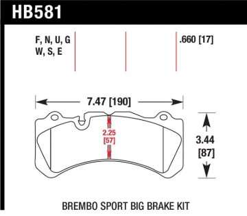 Picture of Hawk Performance HAWK HPS Brake Pad Sets Front - HB581F.660