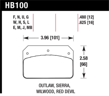 Picture of Hawk Performance HAWK Blue 9012 Brake Pad Sets Rear - HB100E.625