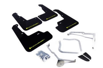 Picture of Rally Armor RAL UR Black Flap/Green Logo Mud Flaps - MF32-UR-BLK/CGN