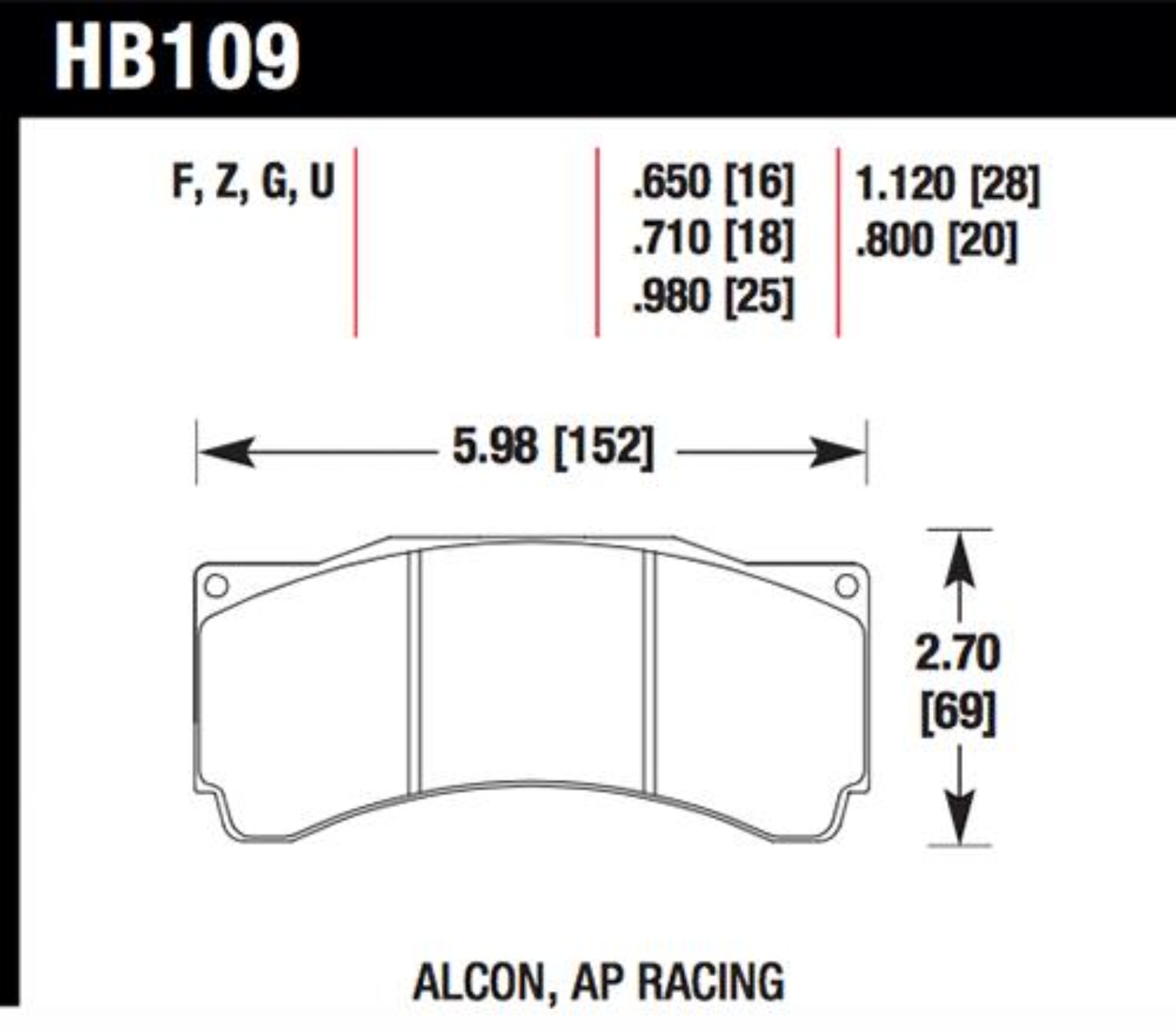 Picture of Hawk Performance HAWK DTC-60 Brake Pad Sets Rear - HB109G.710
