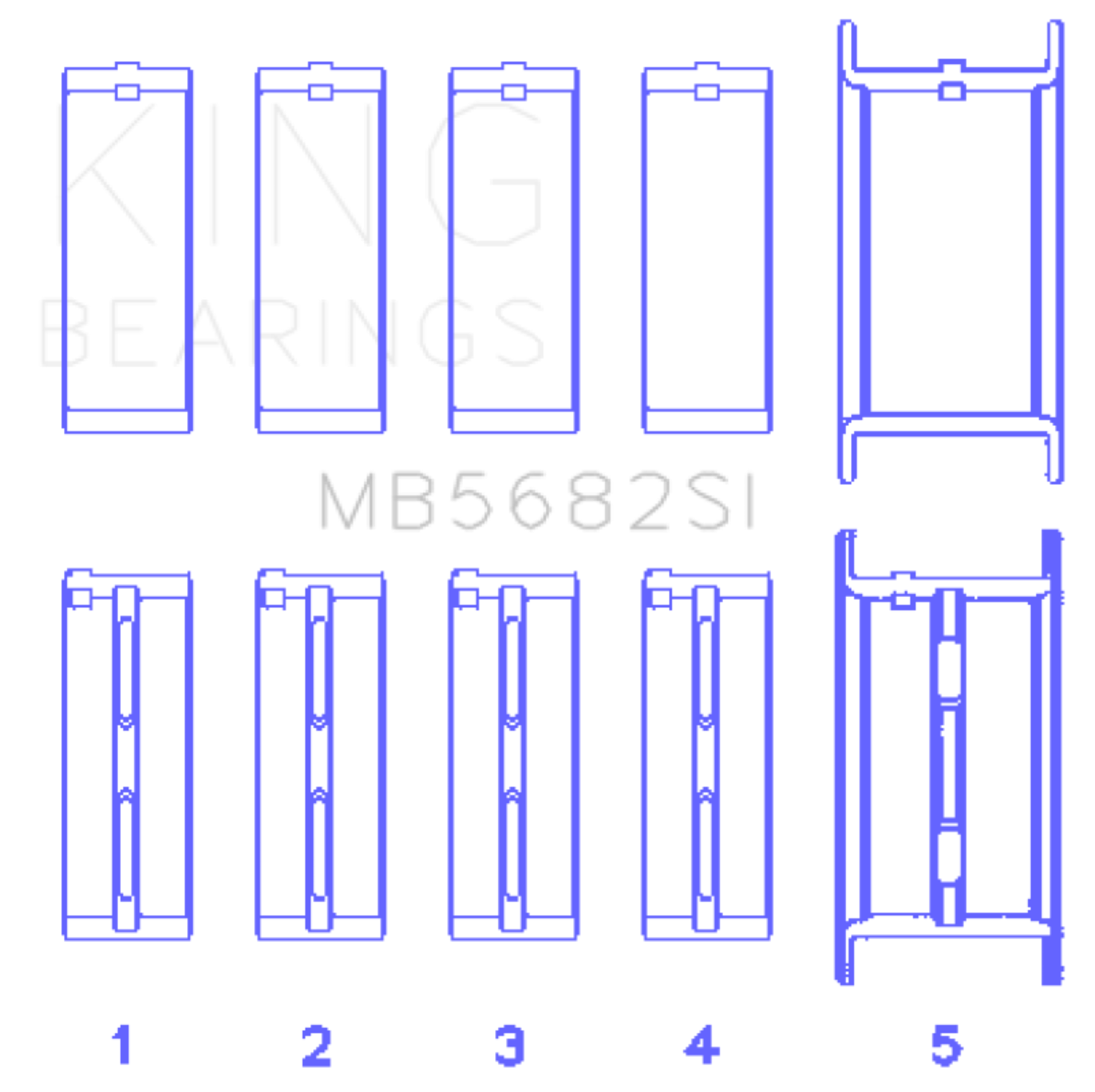 Picture of King Engine Bearings KING Performance Main Bearings - MB5682SI