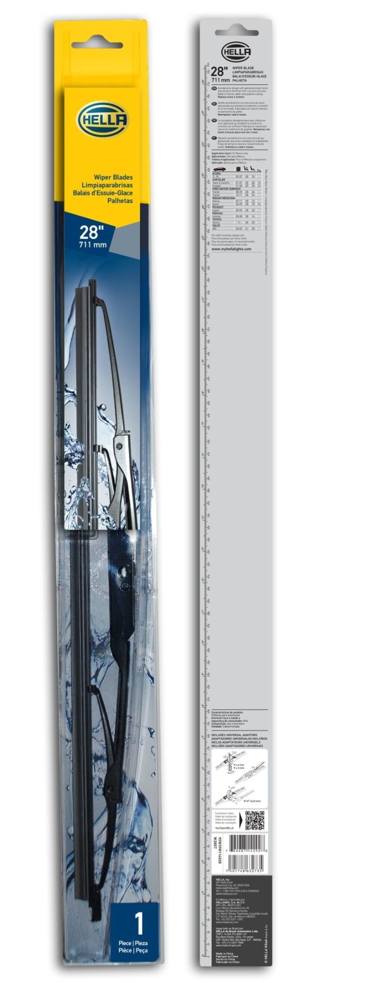 Picture of Hella Wiper Blades Exterior Trim - 9XW398114028