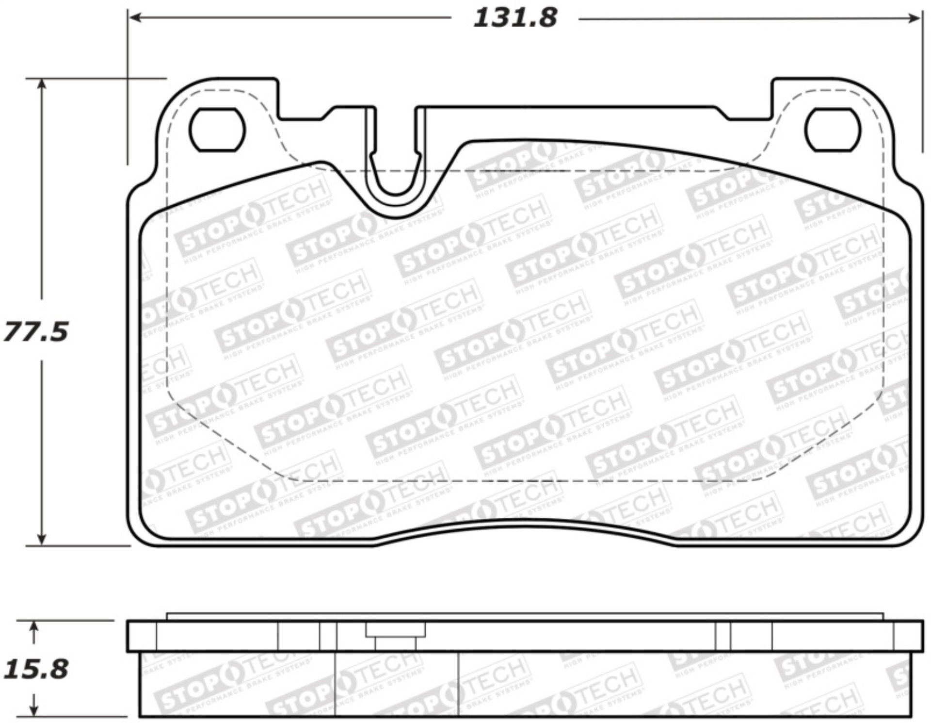Picture of Street Brake Pads with Shims and Hardware