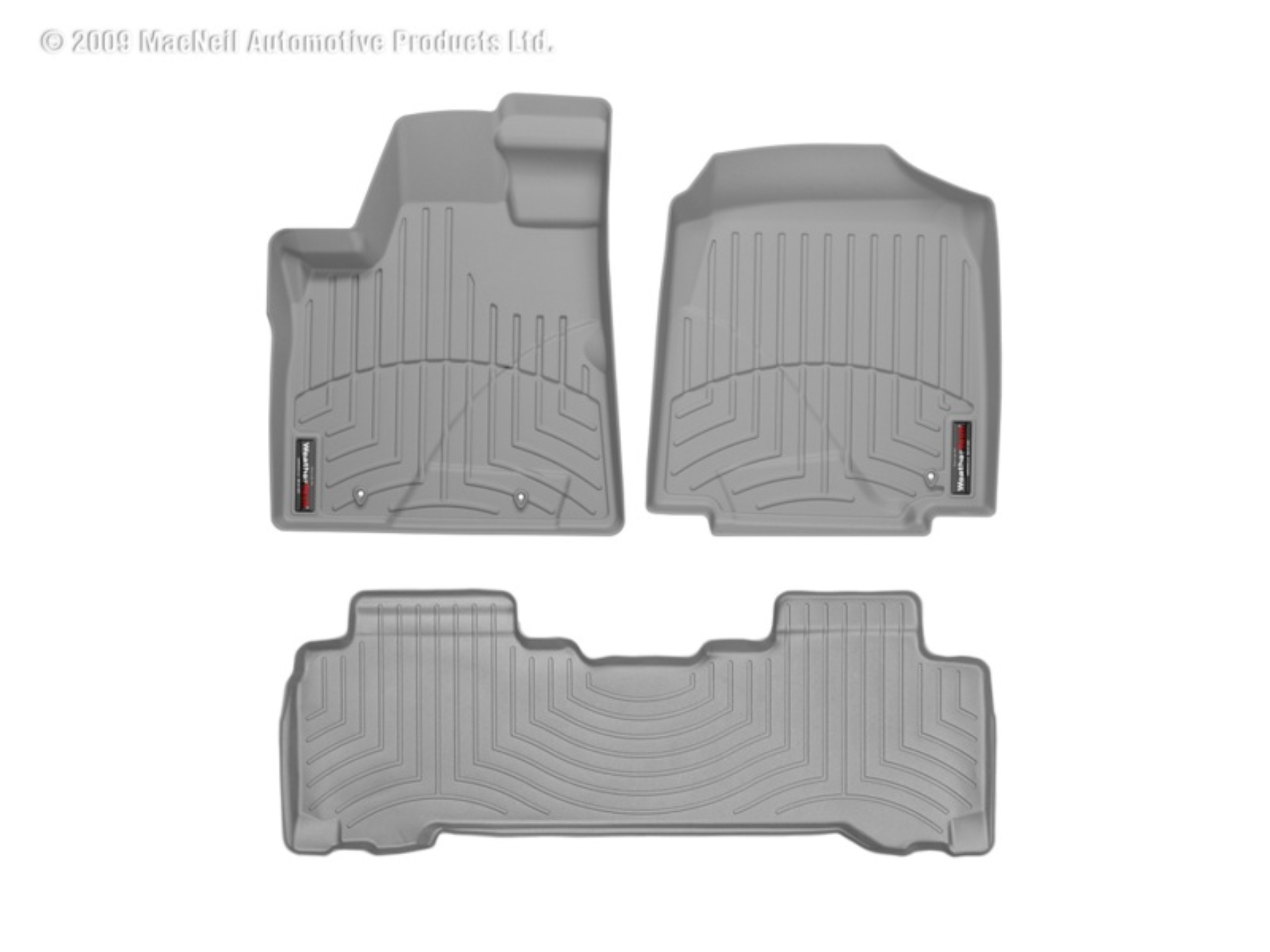 Picture of WeatherTech 06-08 Honda Pilot Front and Rear Floorliners - Grey