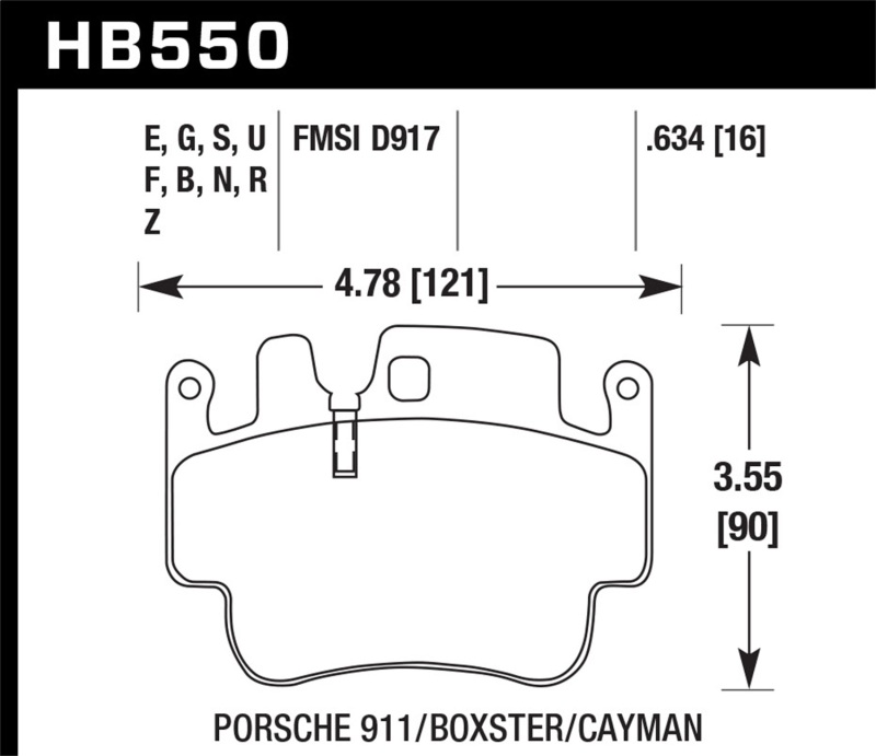 Picture of Hawk Performance HAWK HPS Brake Pad Sets Front - HB550F.634