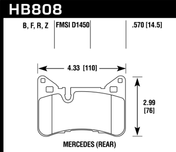 Picture of Hawk Performance HAWK Ceramic Brake Pad Sets - HB808Z.570