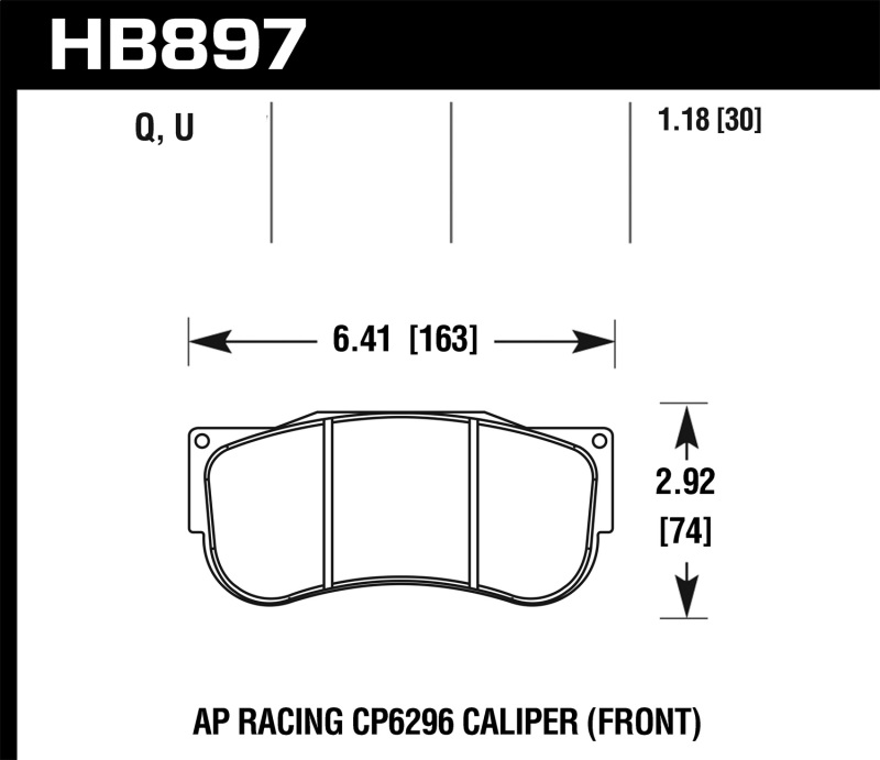 Picture of Hawk Performance HAWK DTC-70 Brake Pad Sets - HB897U1.18