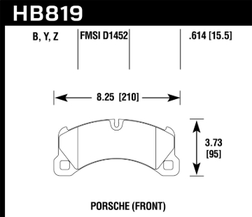 Picture of Hawk Performance HAWK HPS 5.0 Brake Pad Sets - HB819B.614