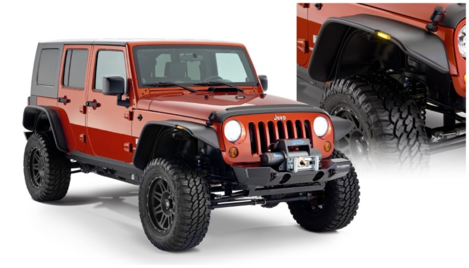 Picture of Bushwacker BUS Jeep Flat Style Flares Fender Flares - 10918-07