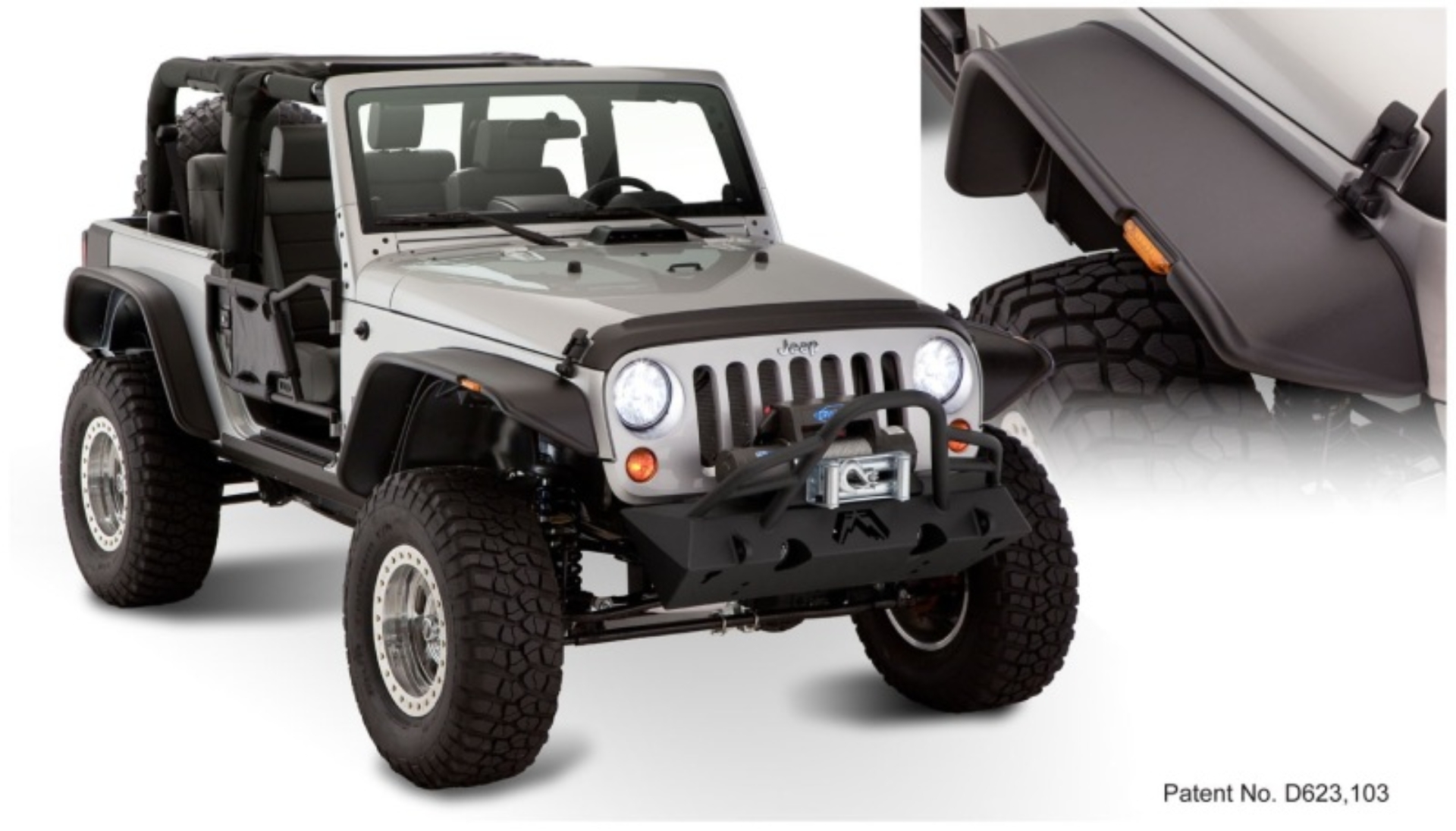 Picture of Bushwacker BUS Jeep Flat Style Flares Fender Flares - 10919-07
