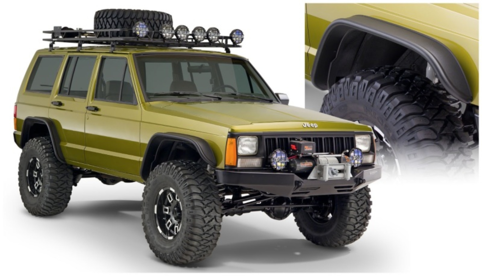 Picture of Bushwacker BUS Jeep Flat Style Flares Fender Flares - 10922-07