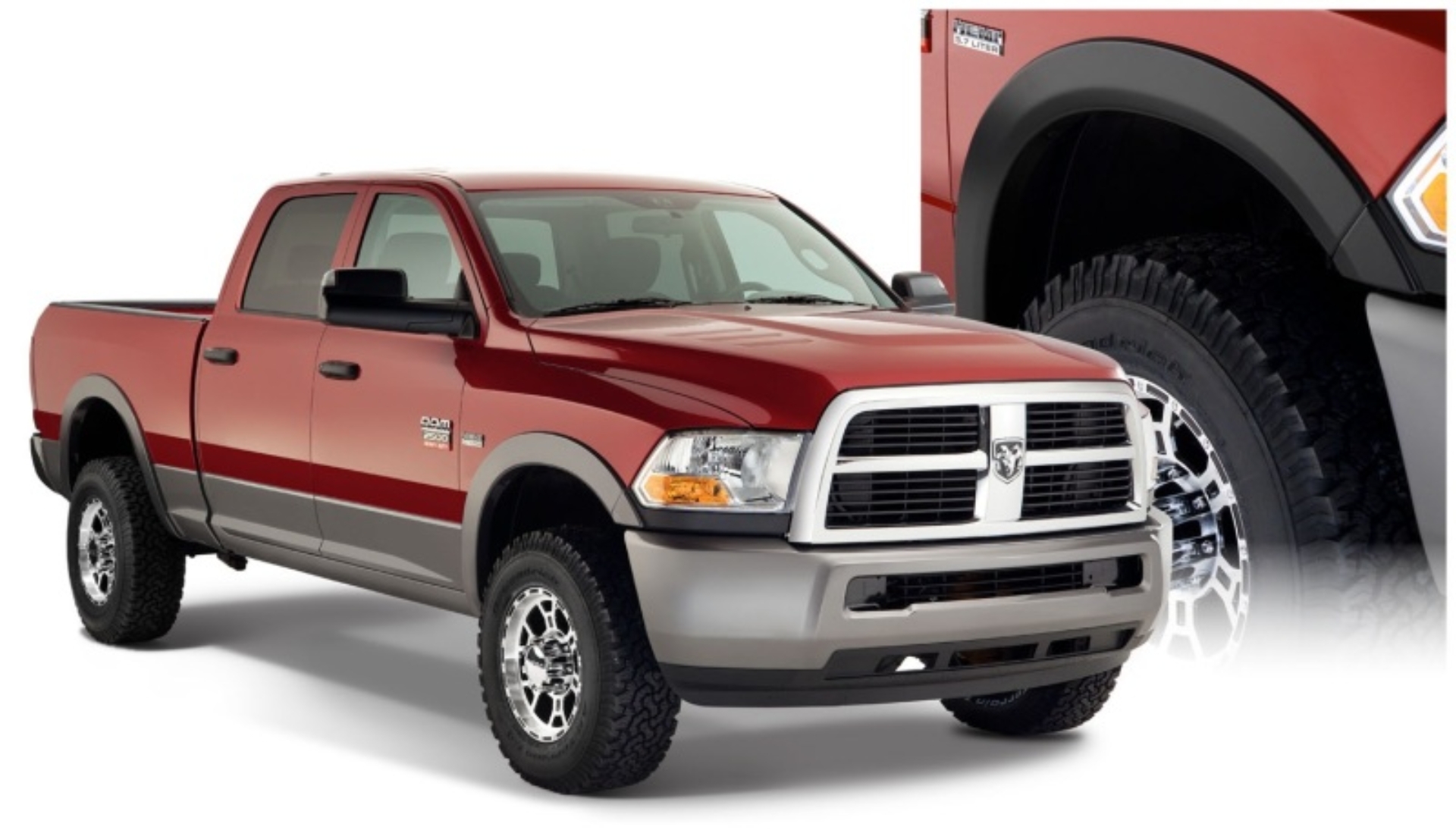 Picture of Bushwacker 10-18 Dodge Ram 2500 Fleetside OE Style Flares 4pc 76.3/98.3in Bed - Black
