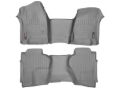 Picture of WeatherTech 14+ Chevrolet Silverado Front and Rear Floorliners - Over The Hump - Grey