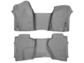 Picture of WeatherTech 14+ Chevrolet Silverado Front and Rear Floorliners - Over The Hump - Grey