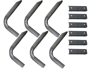 Picture of Lund 06-10 Jeep Commander EZ Running Board Mounting Bracket Kit - Brite