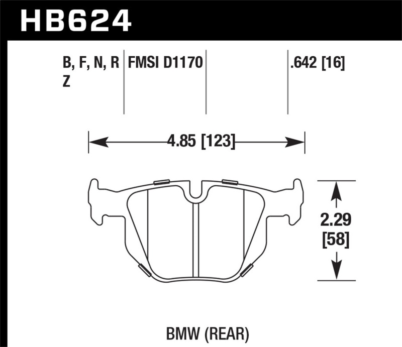 Picture of Hawk Performance HAWK HPS Brake Pad Sets Rear - HB624F.642