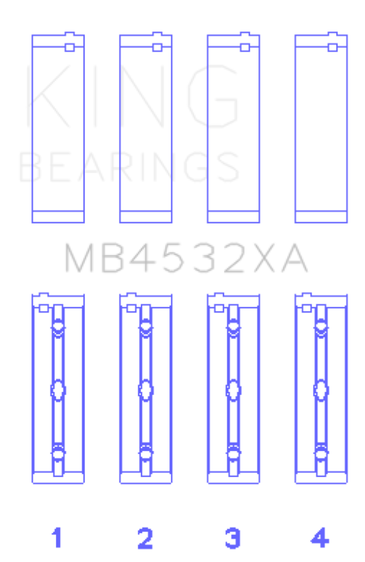 Picture of King Engine Bearings KING Main Bearings - MB4532XA