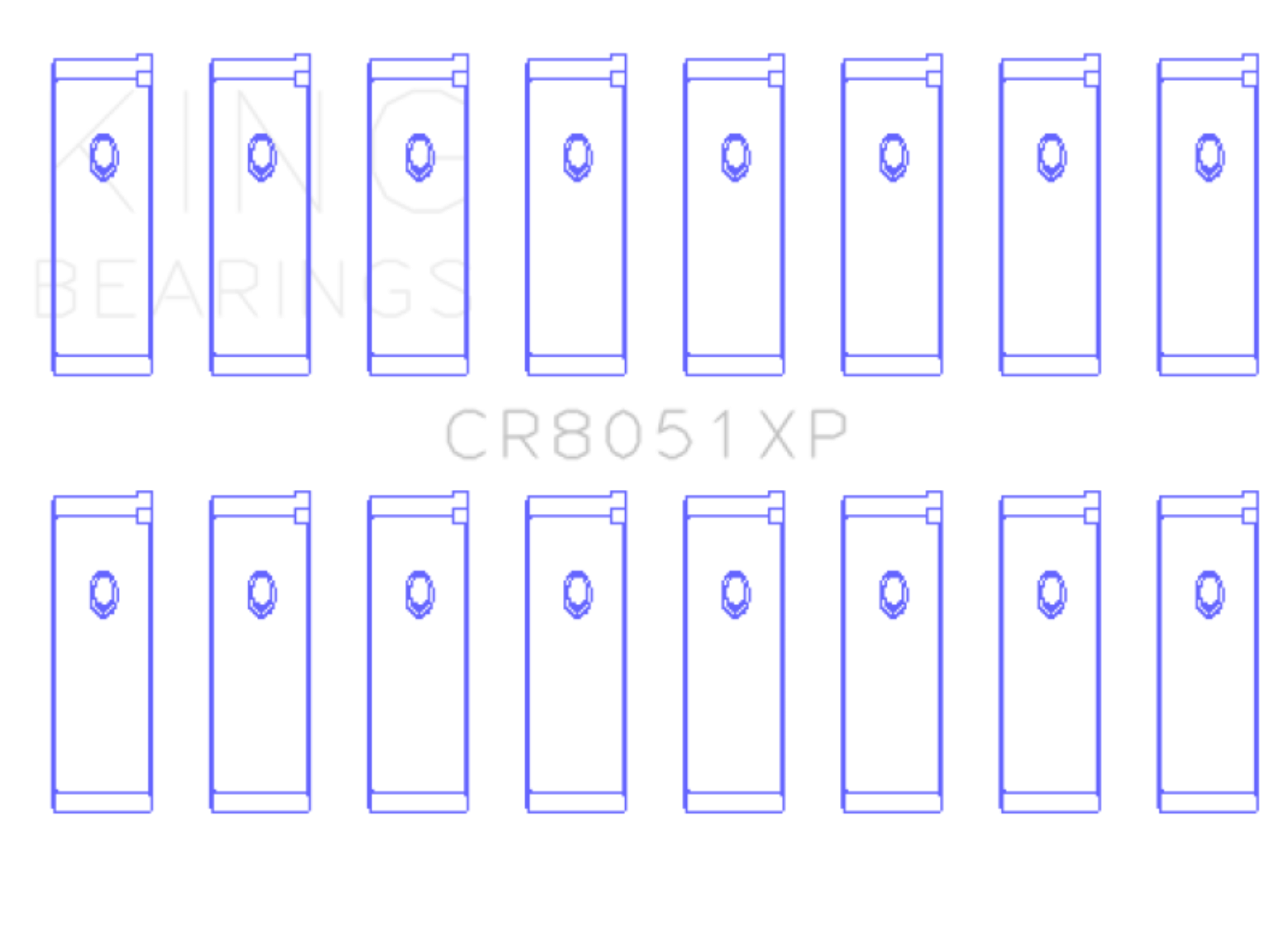 Picture of King Engine Bearings KING Performance Rod Bearings - CR8051XP0.25