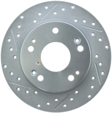Picture of Select Sport Drilled and Slotted Brake Rotor; Rear Right