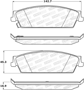 Picture of Street Brake Pads with Shims and Hardware