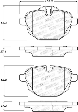 Picture of Street Brake Pads with Shims and Hardware