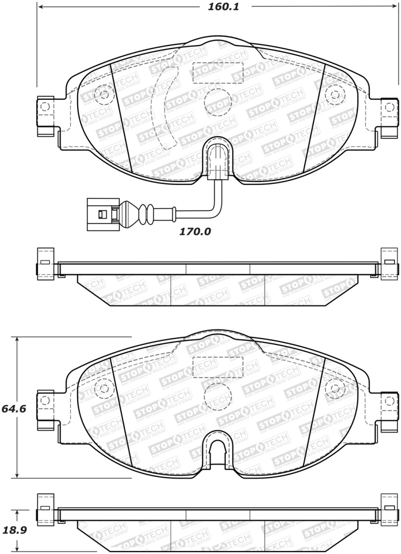 Picture of Stoptech ST Street Brake Pads Front - 308.17600