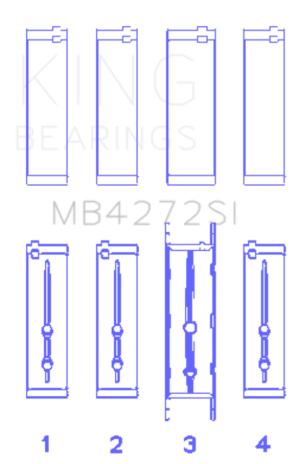 Picture of King Engine Bearings KING Main Bearings - MB4272SI