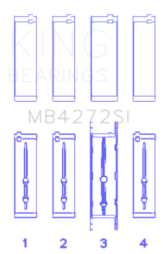 Picture of King Engine Bearings KING Main Bearings - MB4272SI