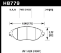 Picture of Hawk Performance HAWK HPS Brake Pad Sets - HB779F.740