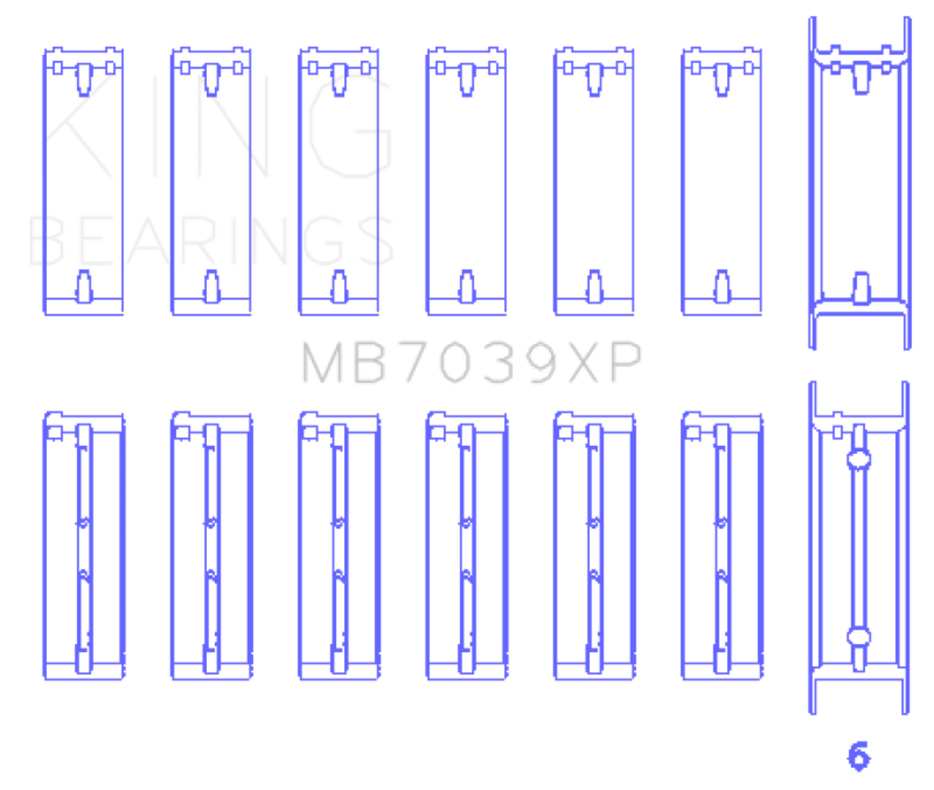 Picture of King Engine Bearings KING Performance Main Bearings - MB7039XP.026