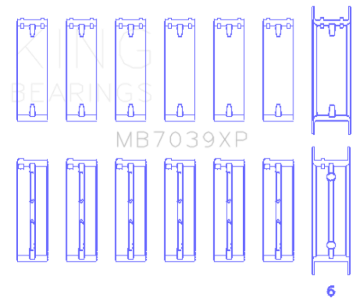 Picture of King Engine Bearings KING Performance Main Bearings - MB7039XP.026