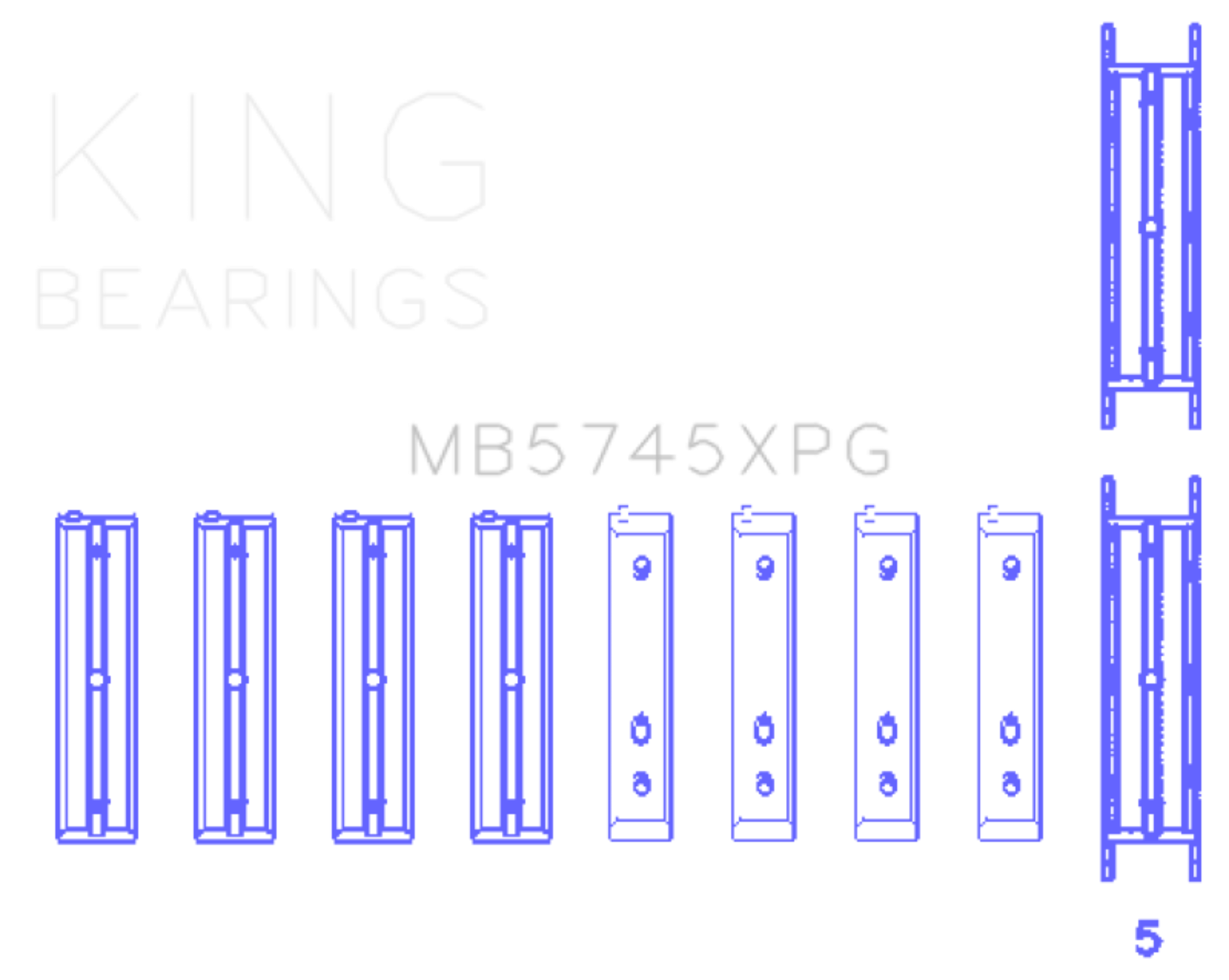 Picture of King Engine Bearings KING Performance Main Bearings - MB5745XPG.026