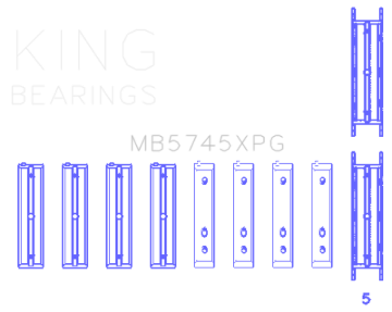 Picture of King Engine Bearings KING Performance Main Bearings - MB5745XPG.026