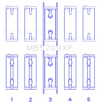 Picture of King Engine Bearings KING Performance Main Bearings - MB5209XP.026