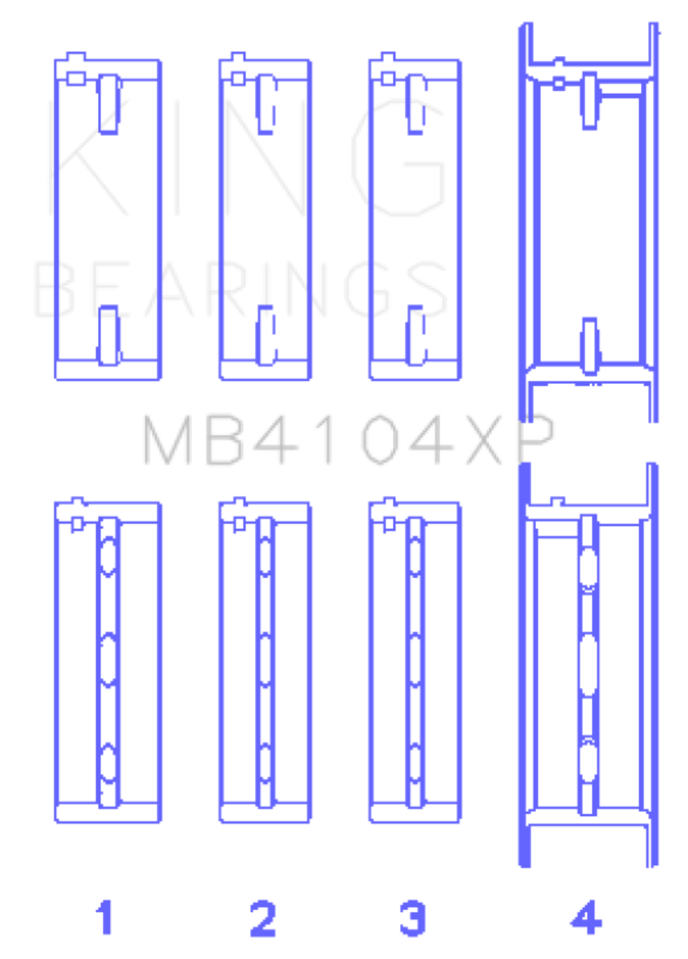 Picture of King Engine Bearings KING Performance Main Bearings - MB4104XP.026