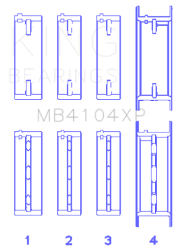 Picture of King Engine Bearings KING Performance Main Bearings - MB4104XP.026