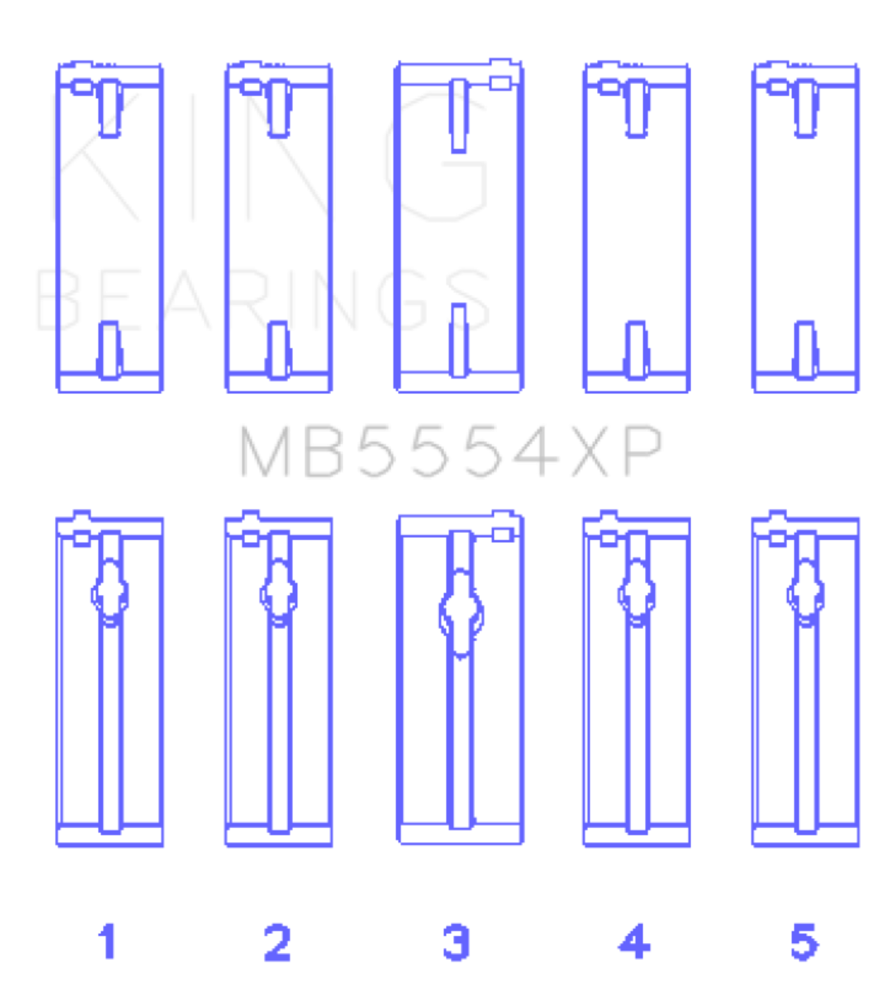 Picture of King Engine Bearings KING Performance Main Bearings - MB5554XP.026