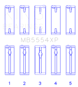 Picture of King Engine Bearings KING Performance Main Bearings - MB5554XP.026