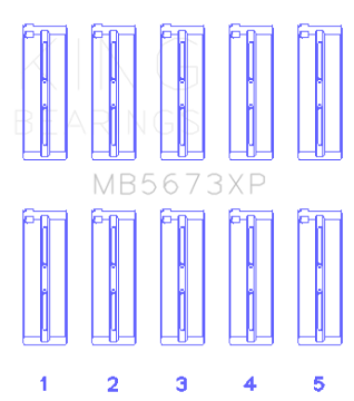 Picture of King Engine Bearings KING Performance Main Bearings - MB5673XP.026