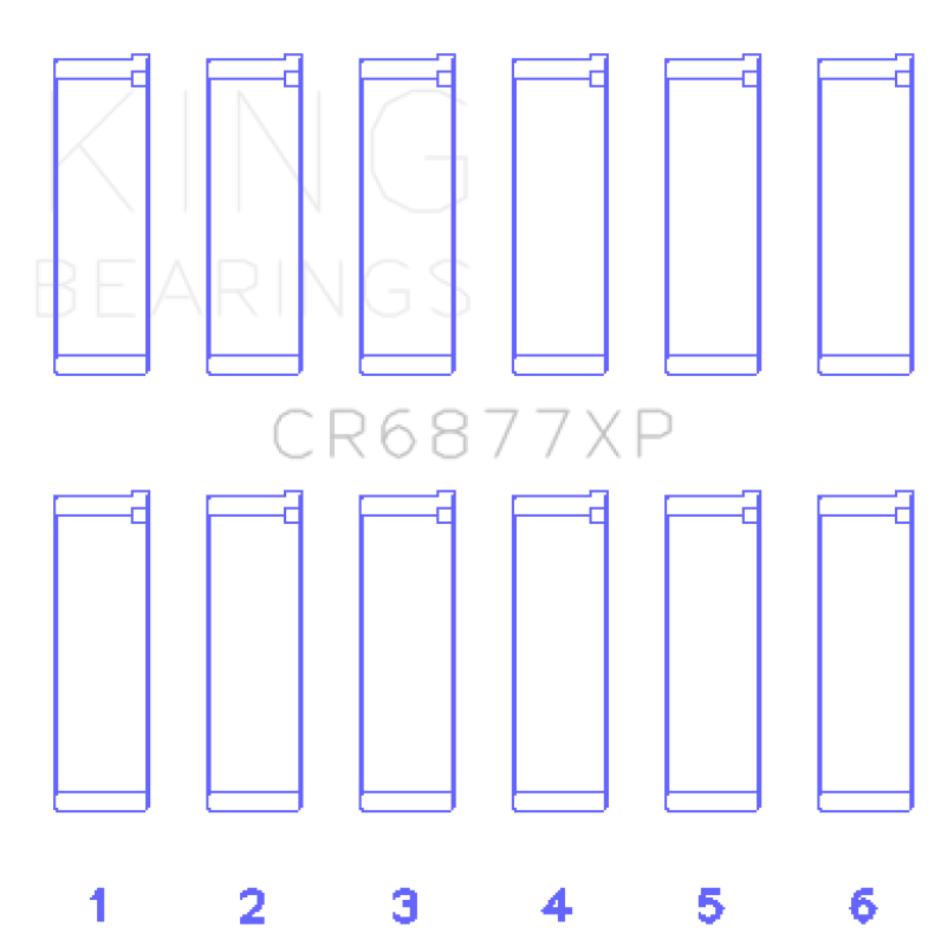 Picture of King Engine Bearings KING Connecting Rod Bearings - CR6877XP0.5