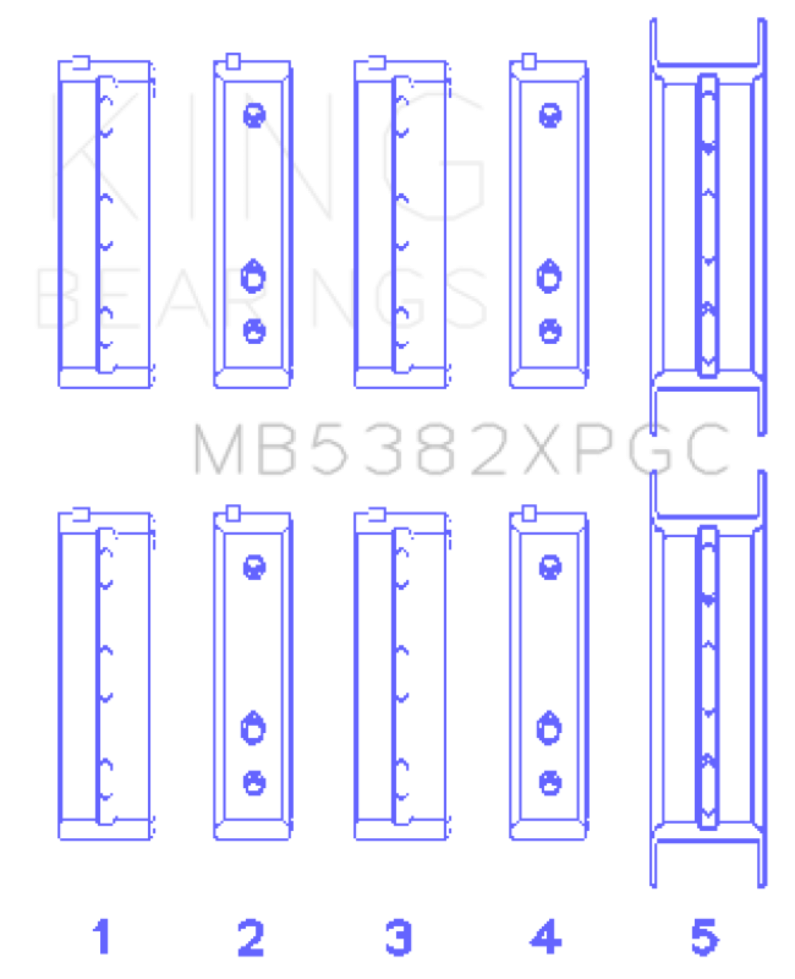 Picture of King Engine Bearings KING Main Bearings - MB5382XPGC