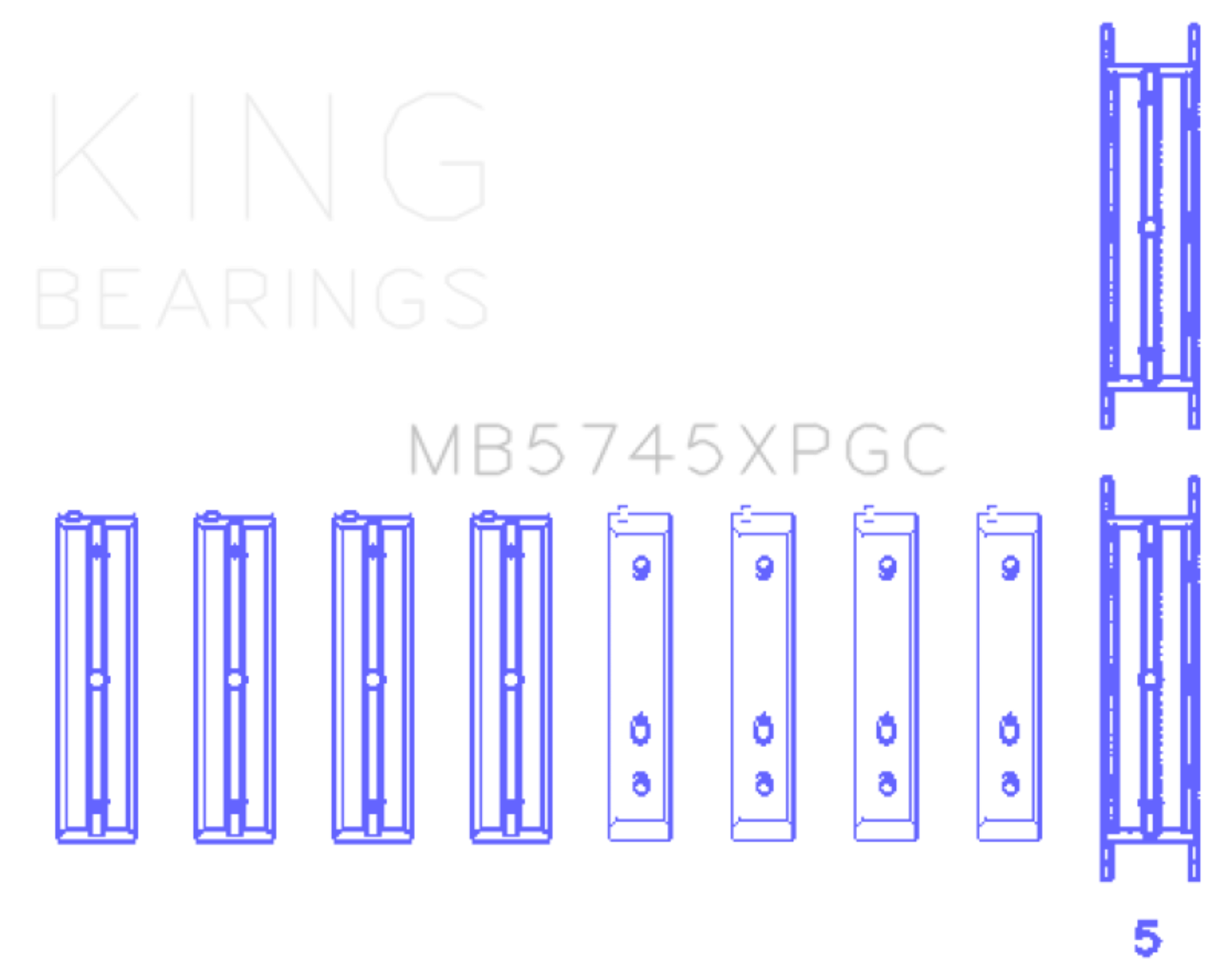 Picture of King Engine Bearings KING Performance Main Bearings - MB5745XPGC
