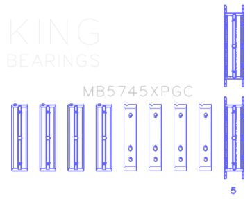 Picture of King Engine Bearings KING Performance Main Bearings - MB5745XPGC