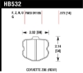 Picture of Hawk Performance HAWK Ceramic Brake Pad Sets - HB532Z.570